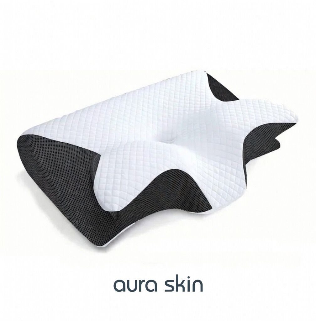 AuraSkin™ – Orthopedic Memory Foam Neck Pillow